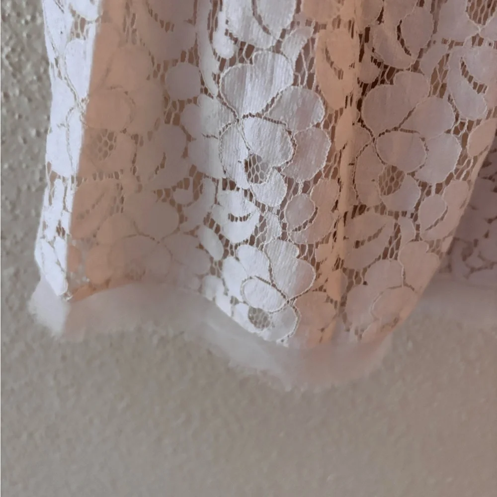 Tahari Lace Eyelet Knee Length Beige Cream Skirt 10 - Picture 3 of 10
